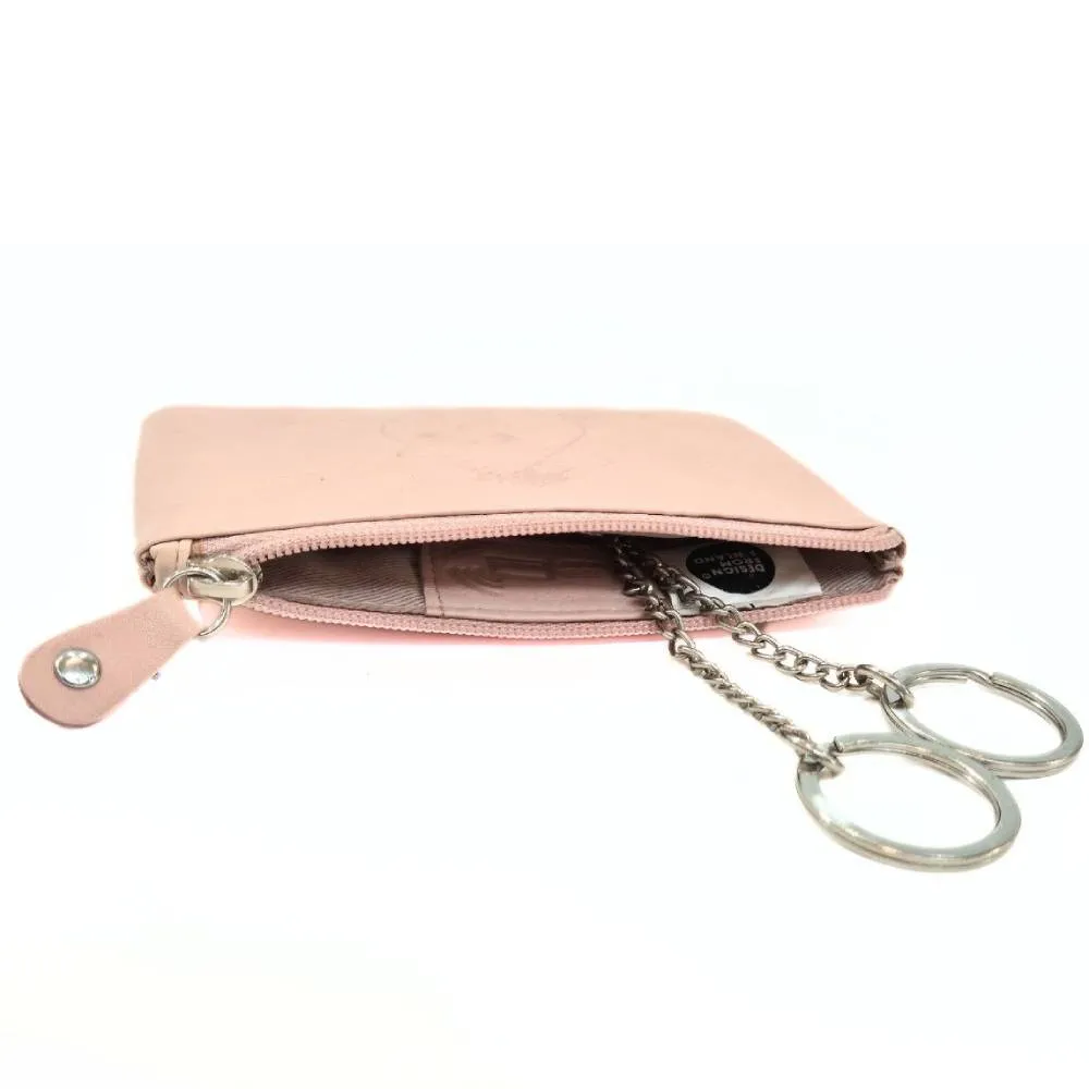 Moomintroll Hug porte-monnaie cuir rose 12x9 cm