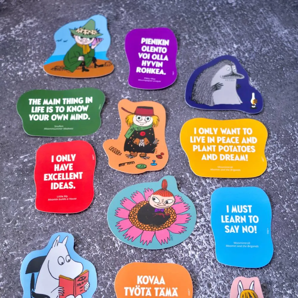Moomintroll The Muddler sticker vinyle orange