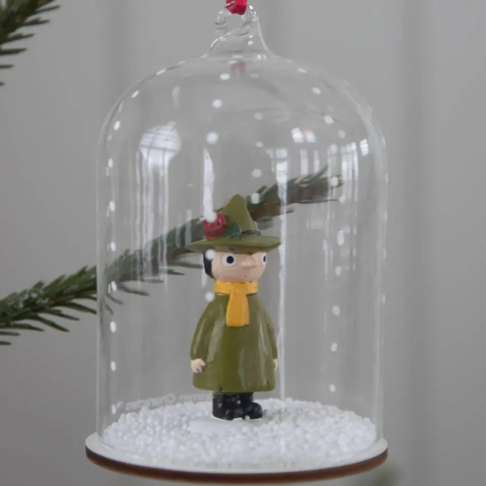 Moomintroll Snufkin décoration cloche verre 11 cm