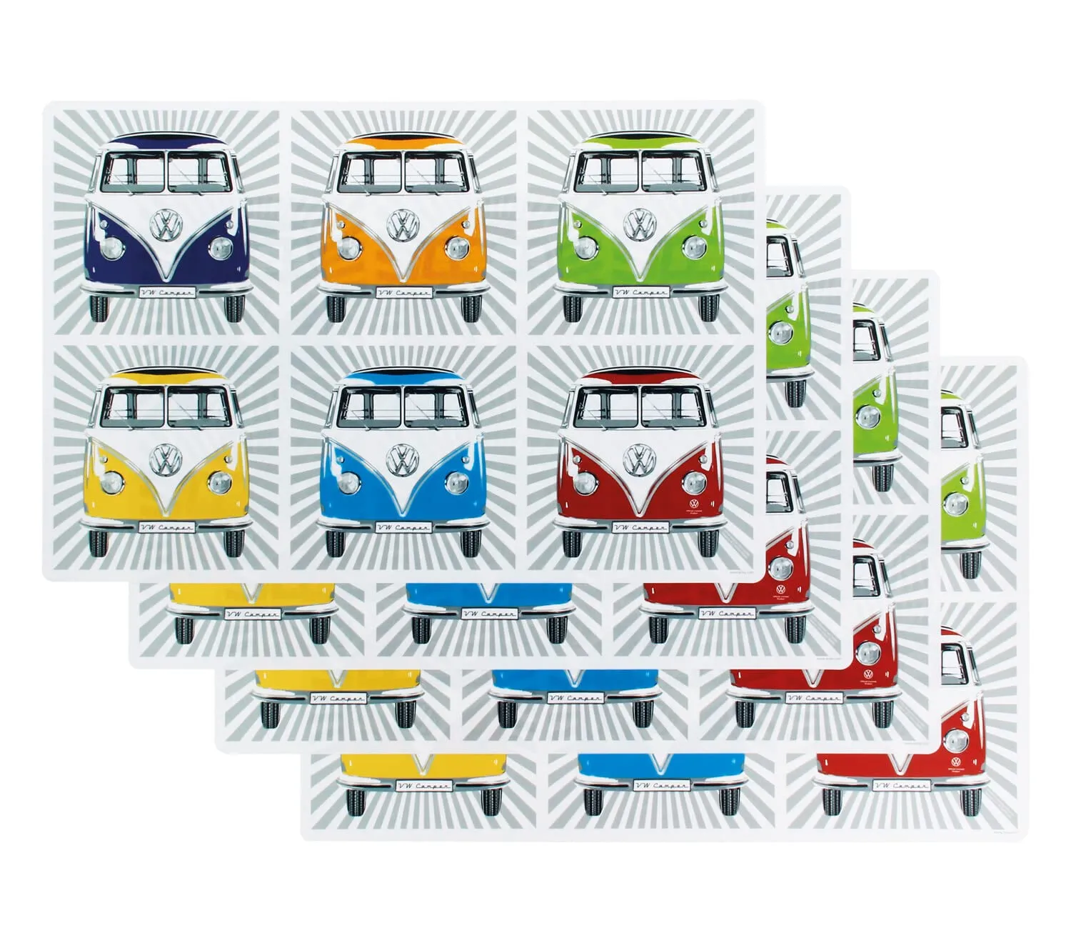 Brisa VW Collection T1 set de table lot 4 Samba Stripes