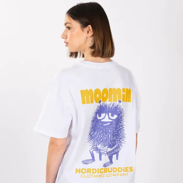 Moomintroll Stinky Sitting t-shirt blanc coton oversize