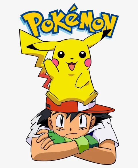 Pixgoodies Pokémon Pikachu et Sacha t-shirt coton