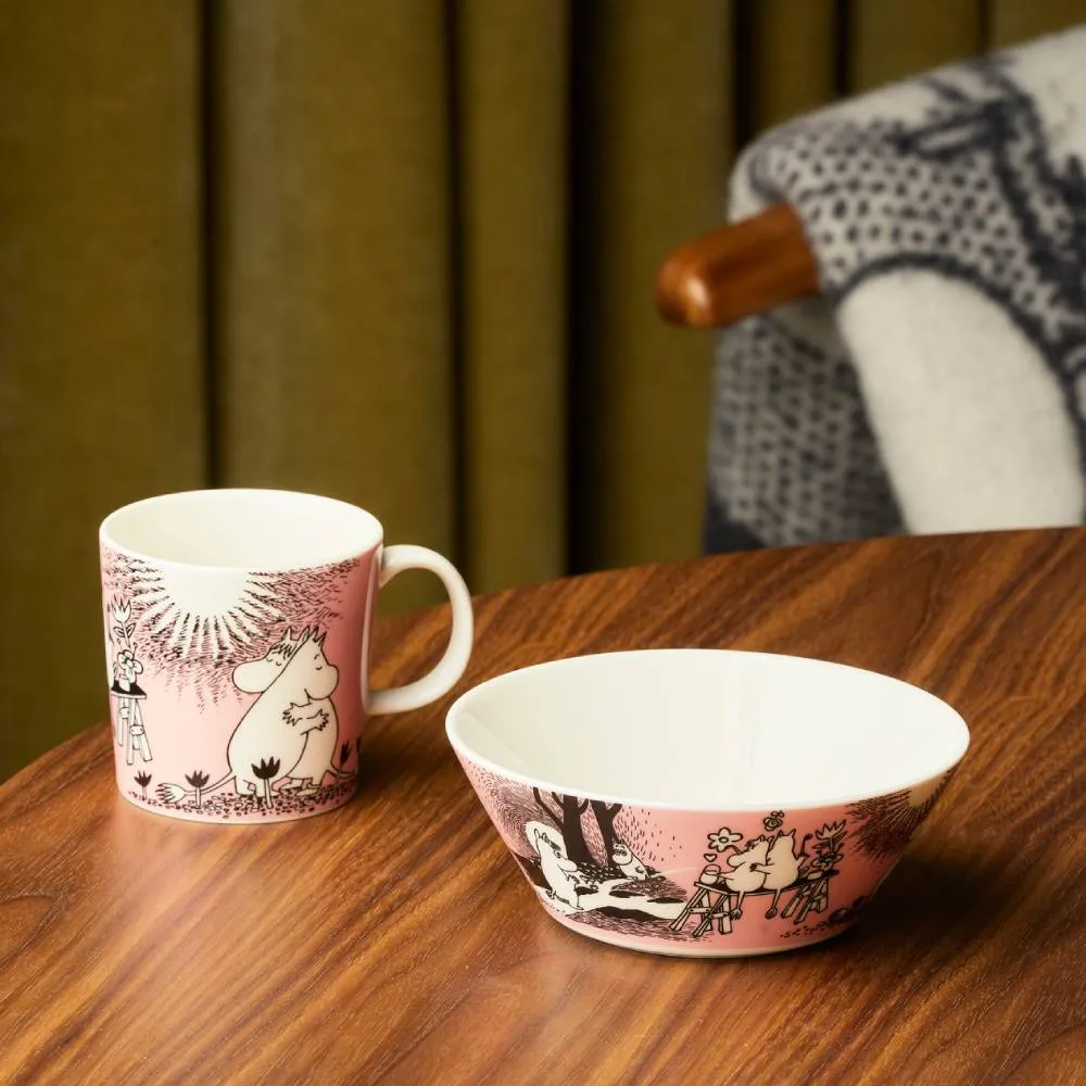 Moomintroll Love Bowl 15cm bol rose céramique 15 cm