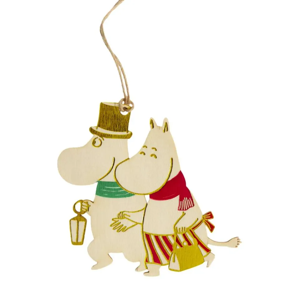 Moomintroll Moominmamma Moominpappa déco Noël bois