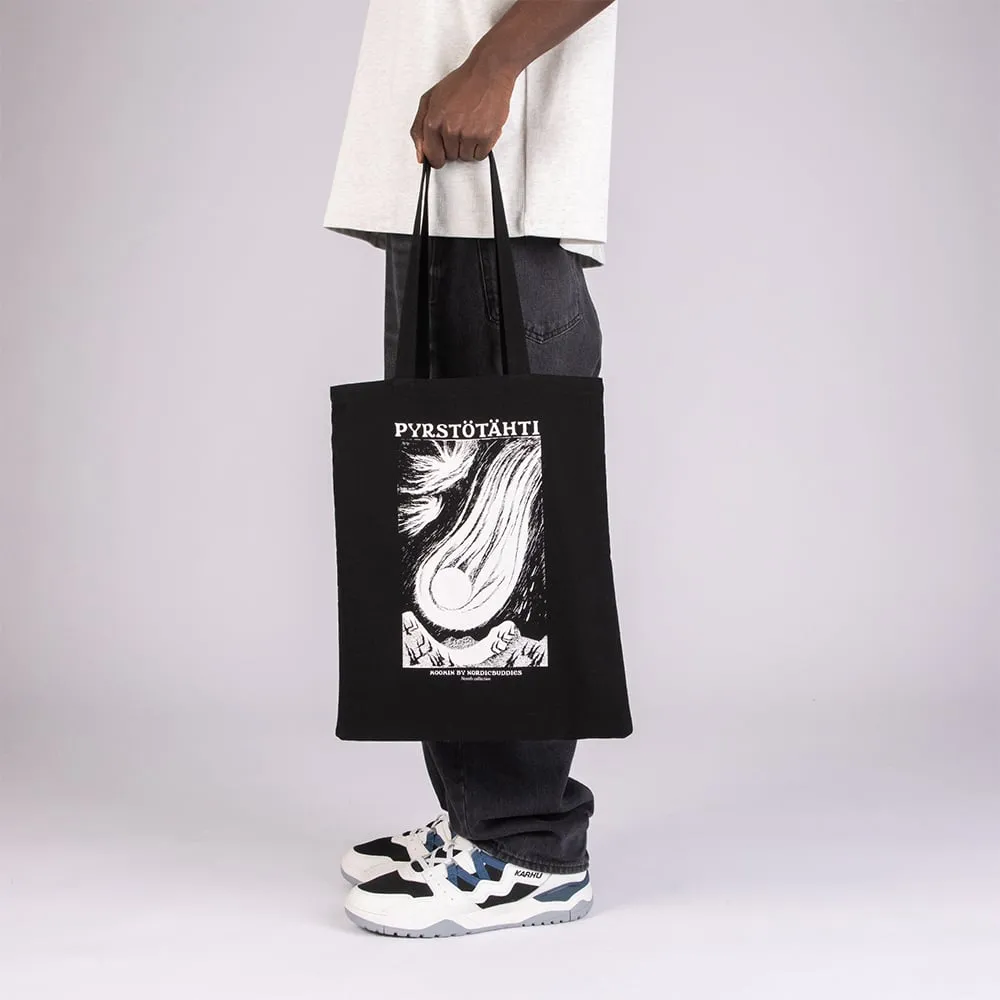 Moomintroll Comet Pyrstötähti tote bag noir coton