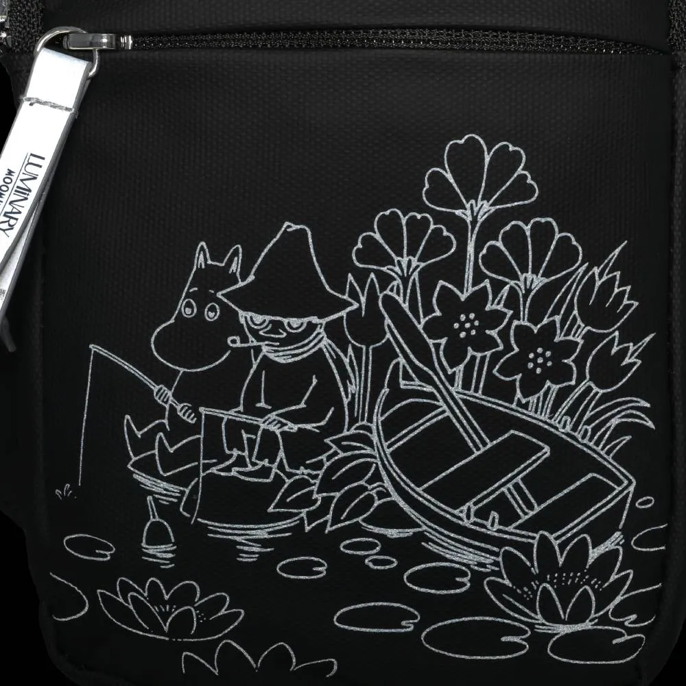 Moomintroll Fishing Sac bandoulière noir réfléchissant