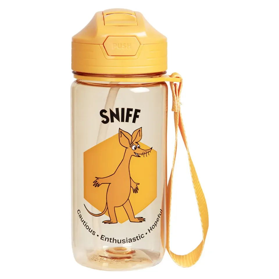 Sniff gourde Moomin 550 ml orange avec paille