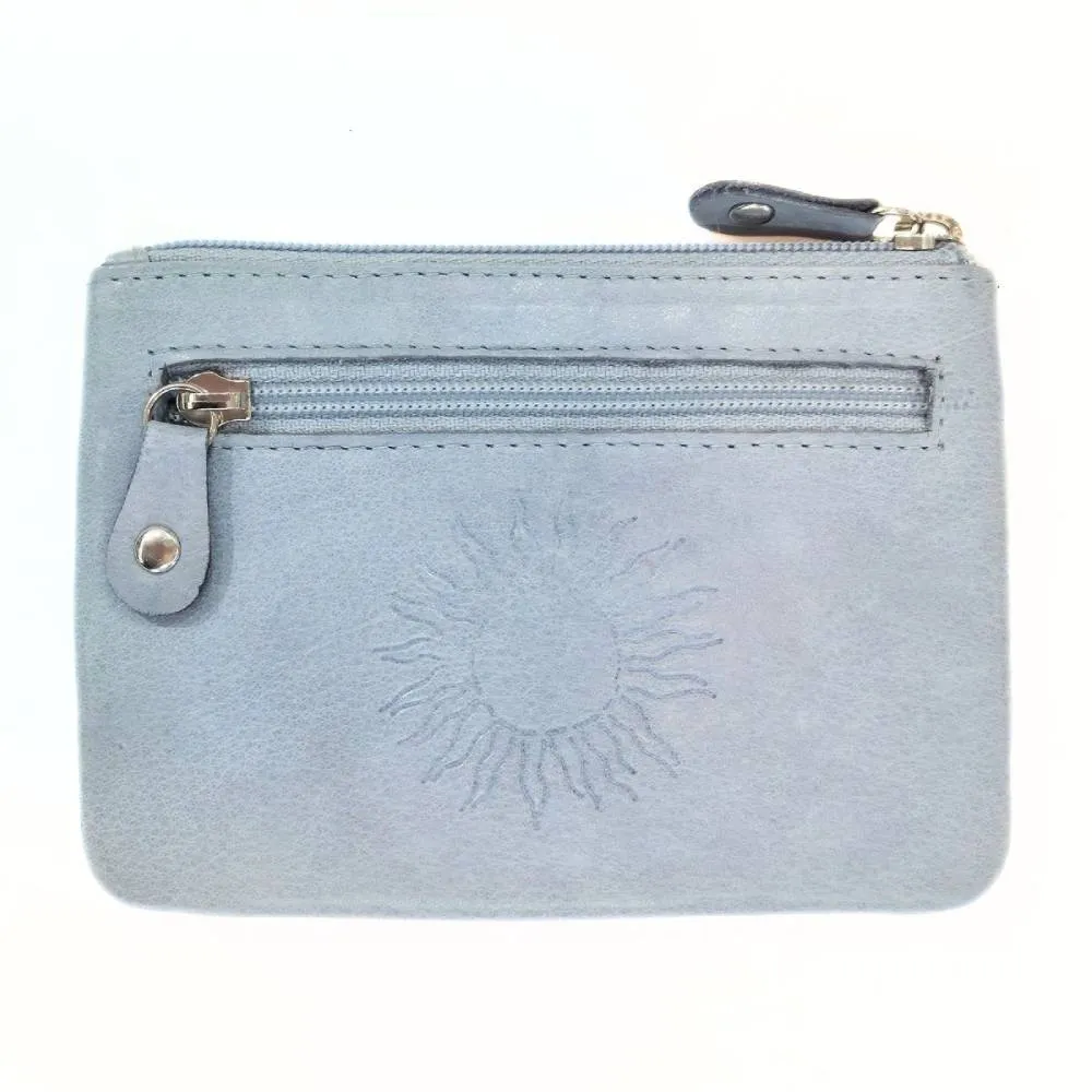 Moomintroll porte-monnaie cuir bleu 12x9 cm