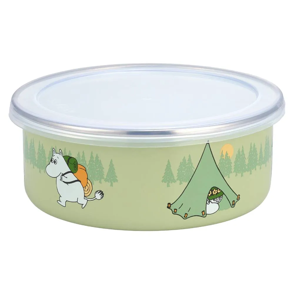 Moomintroll Campers bol avec couvercle 8 dl vert émaillé