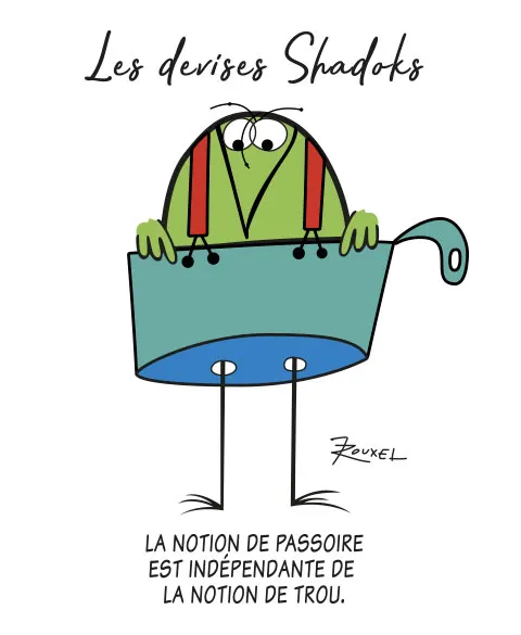 Pixgoodies Les Shadoks La notion de trou t-shirt coton