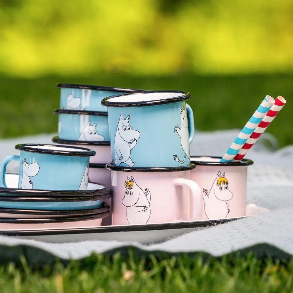 Moomintroll Retro mug émail bleu