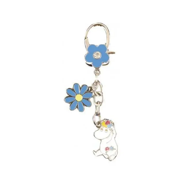 Moomintroll Snorkmaiden Flowers porte-clés métal 8 cm