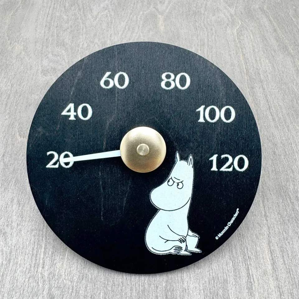 Moomintroll thermomètre sauna bouleau 12 cm