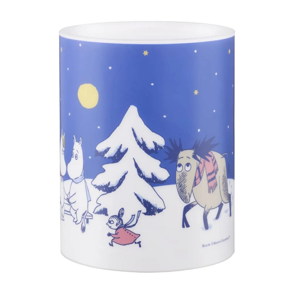 Moomintroll Starry Night bougie LED 12,5 cm nuit d’hiver