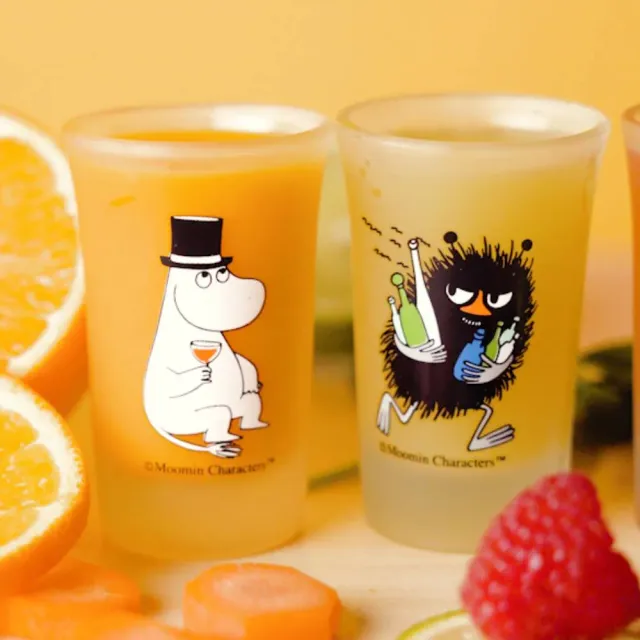 Moomintroll Moominpappa & Stinky verres mini 5cl lot de 2