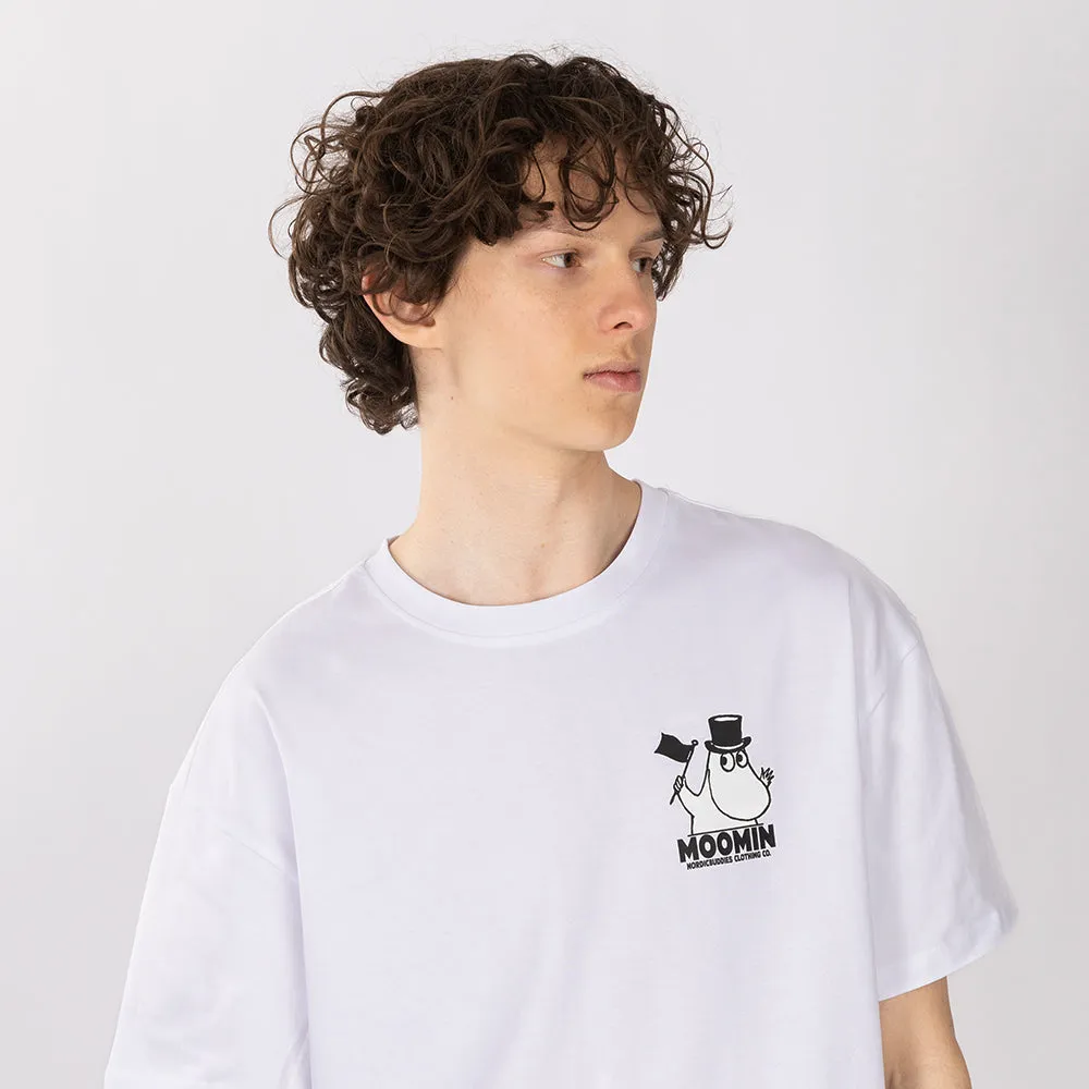 Moomintroll Moominpappa Flag t-shirt blanc coton adulte
