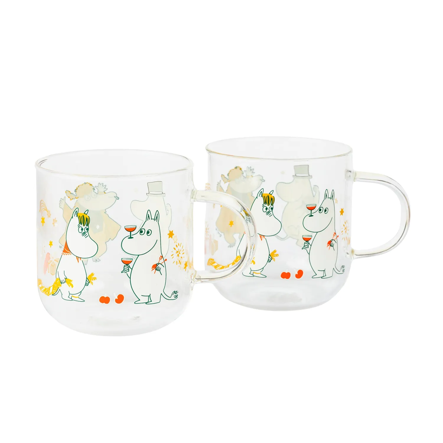 Moomintroll Gift of Love mugs en verre 30 cl lot de 2