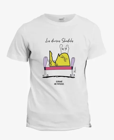Pixgoodies Shadoks Dormir me fatigue t-shirt coton
