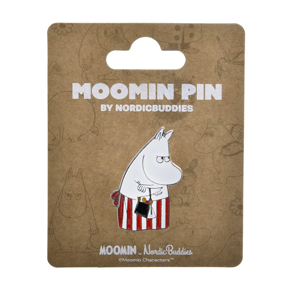 Moomintroll Moominmamma pin's badge rouge métal 4x3 cm