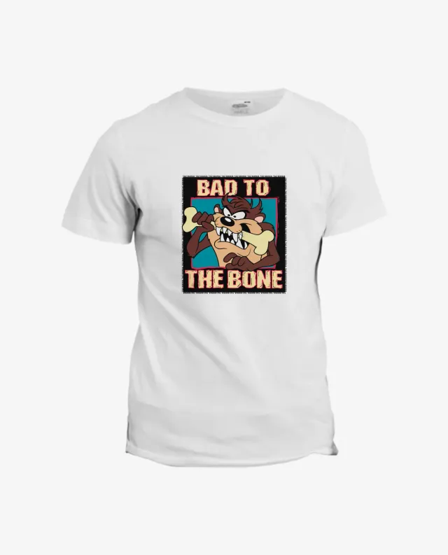 Pixgoodies Looney Tunes Taz Bad to the Bones t-shirt coton