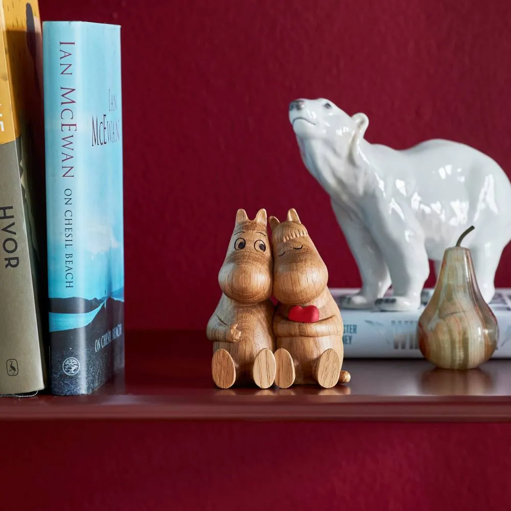 Moomin Heart figurine en bois 10 cm en chêne FSC