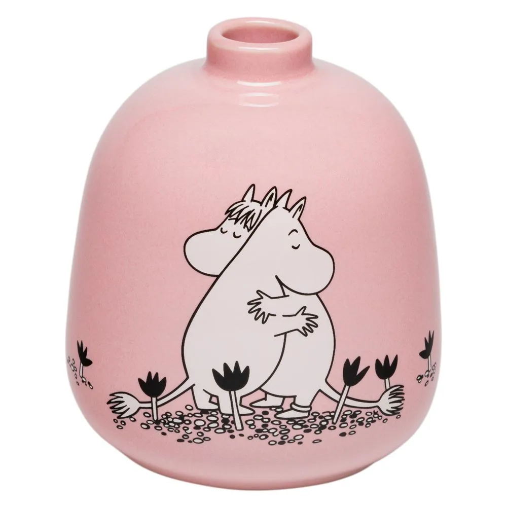 Moomintroll Love 30 vase rose 8 cm câlin
