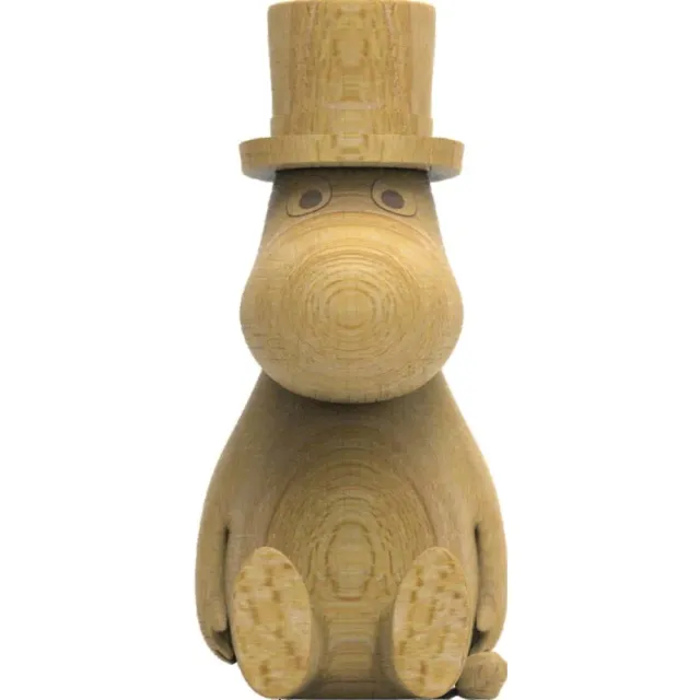 Moomintroll Moominpappa figurine bois chêne 10 cm