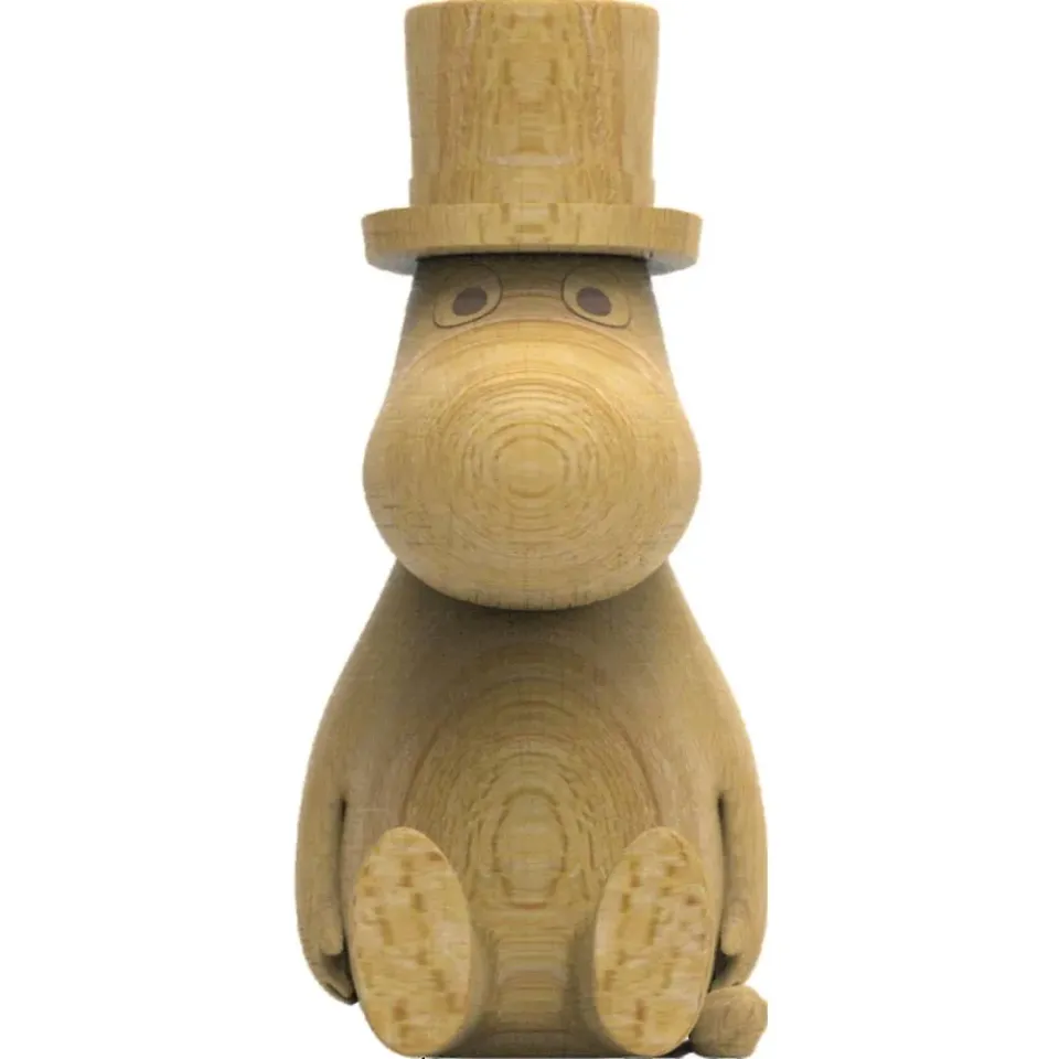 Moomintroll Moominpappa figurine bois chêne 10 cm
