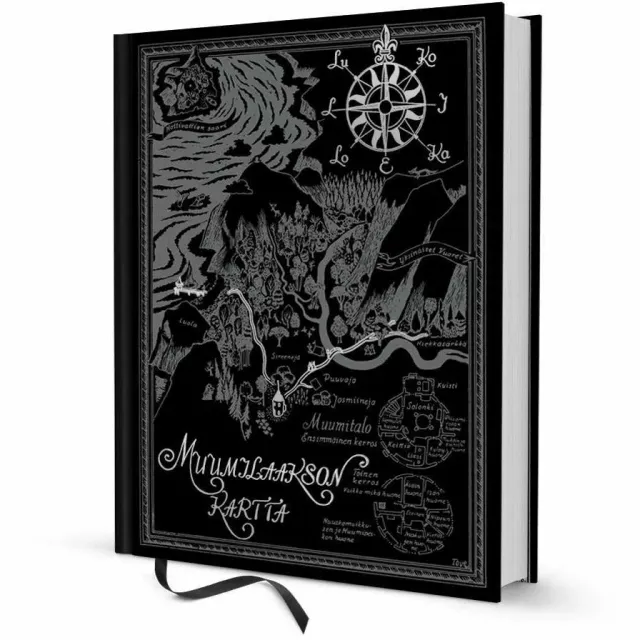 Moomintroll Moominvalley Map carnet noir 16x20 cm