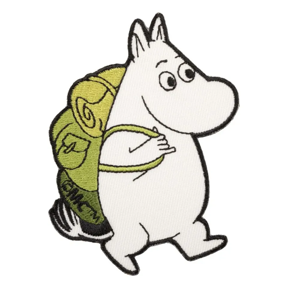 Moomintroll Camper patch thermocollant blanc brodé