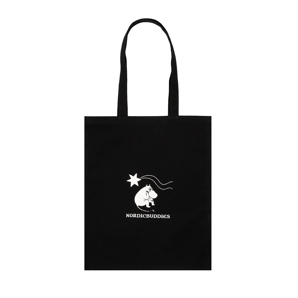 Moomintroll Comet Pyrstötähti tote bag noir coton