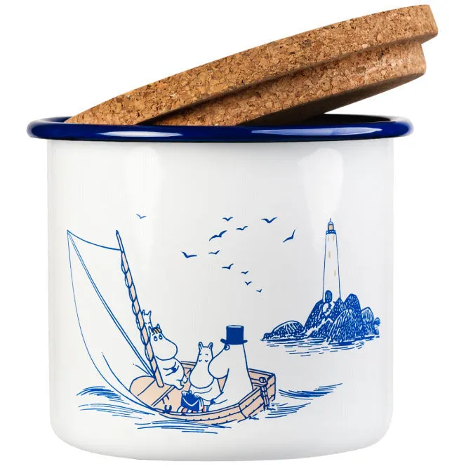 Moomintroll Sailors pot émaillé 1,3 l avec couvercle