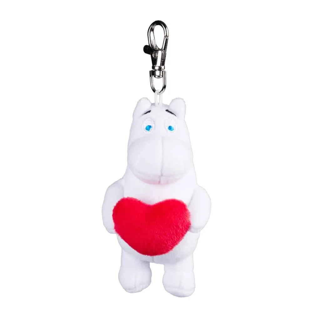 Moomintroll Heart porte-clés peluche 10 cm cœur