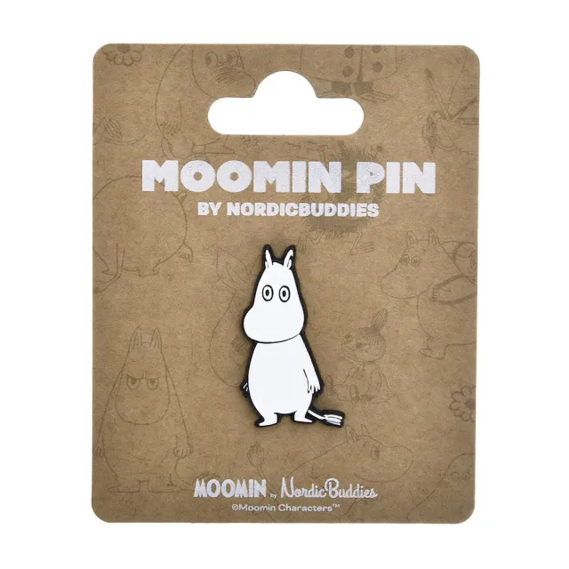 Moomintroll Surprised pin's blanc métal 4x3 cm
