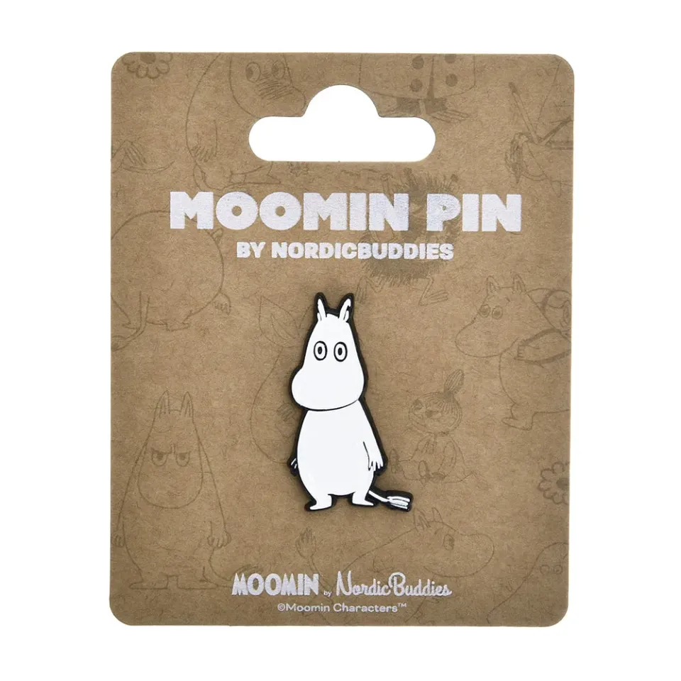 Moomintroll Surprised pin's blanc métal 4x3 cm