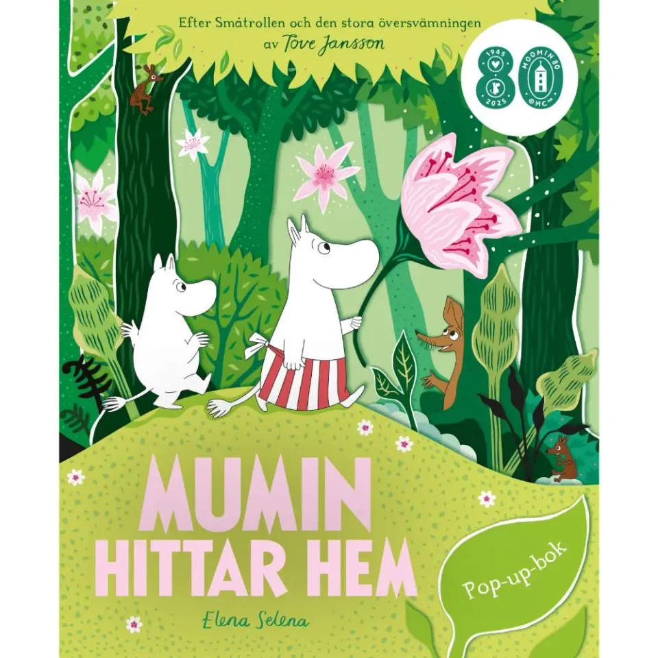 Moomintroll Mumin hittar hem livre pop-up suédois