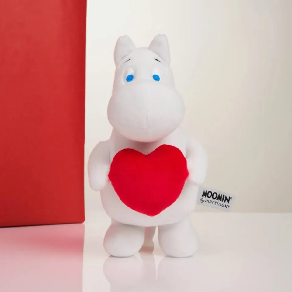 Moomintroll Heart Peluche 23 cm coeur polyester