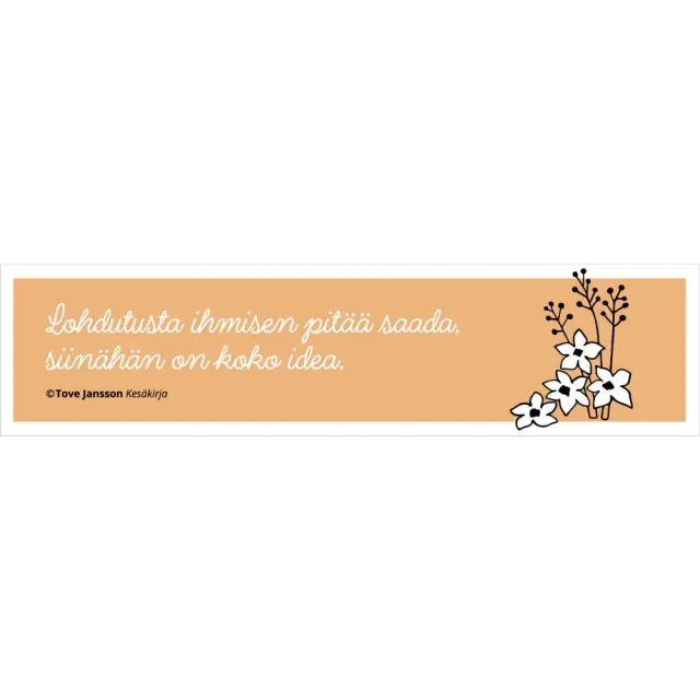 Moomintroll Comfort marque-page 190 x 45 mm fleurs jaunes