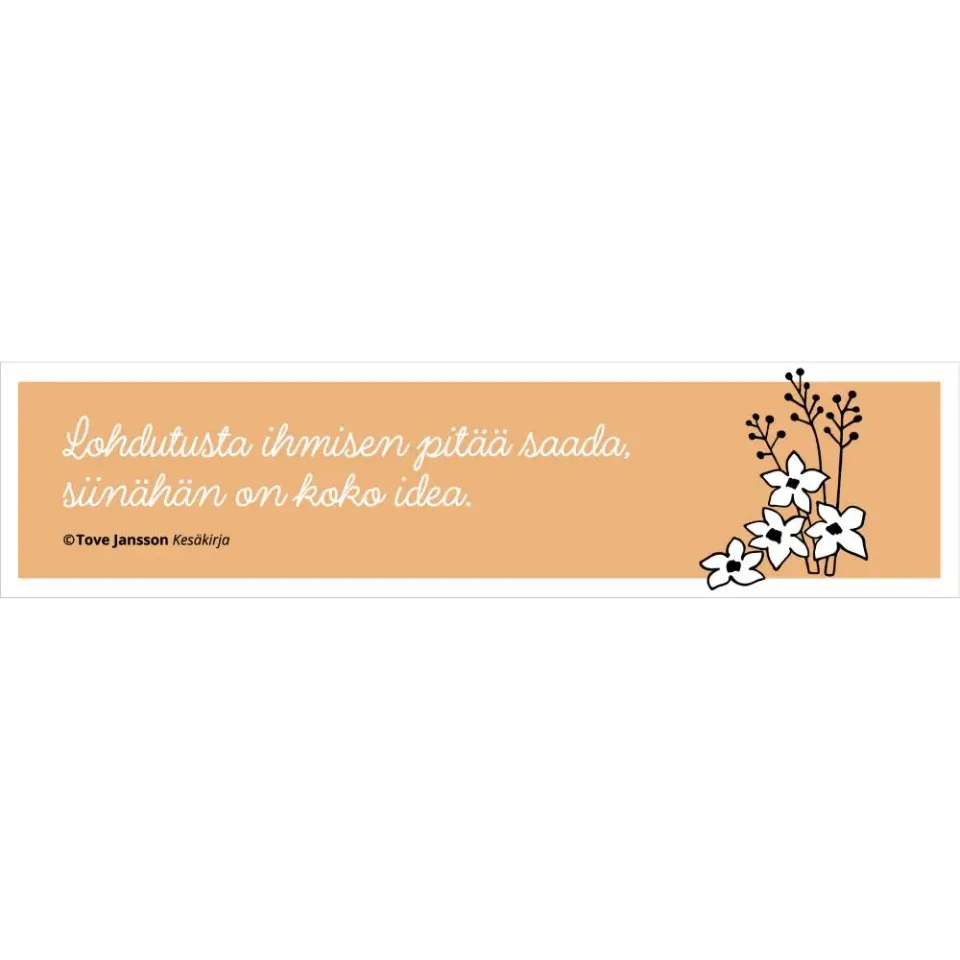 Moomintroll Comfort marque-page 190 x 45 mm fleurs jaunes