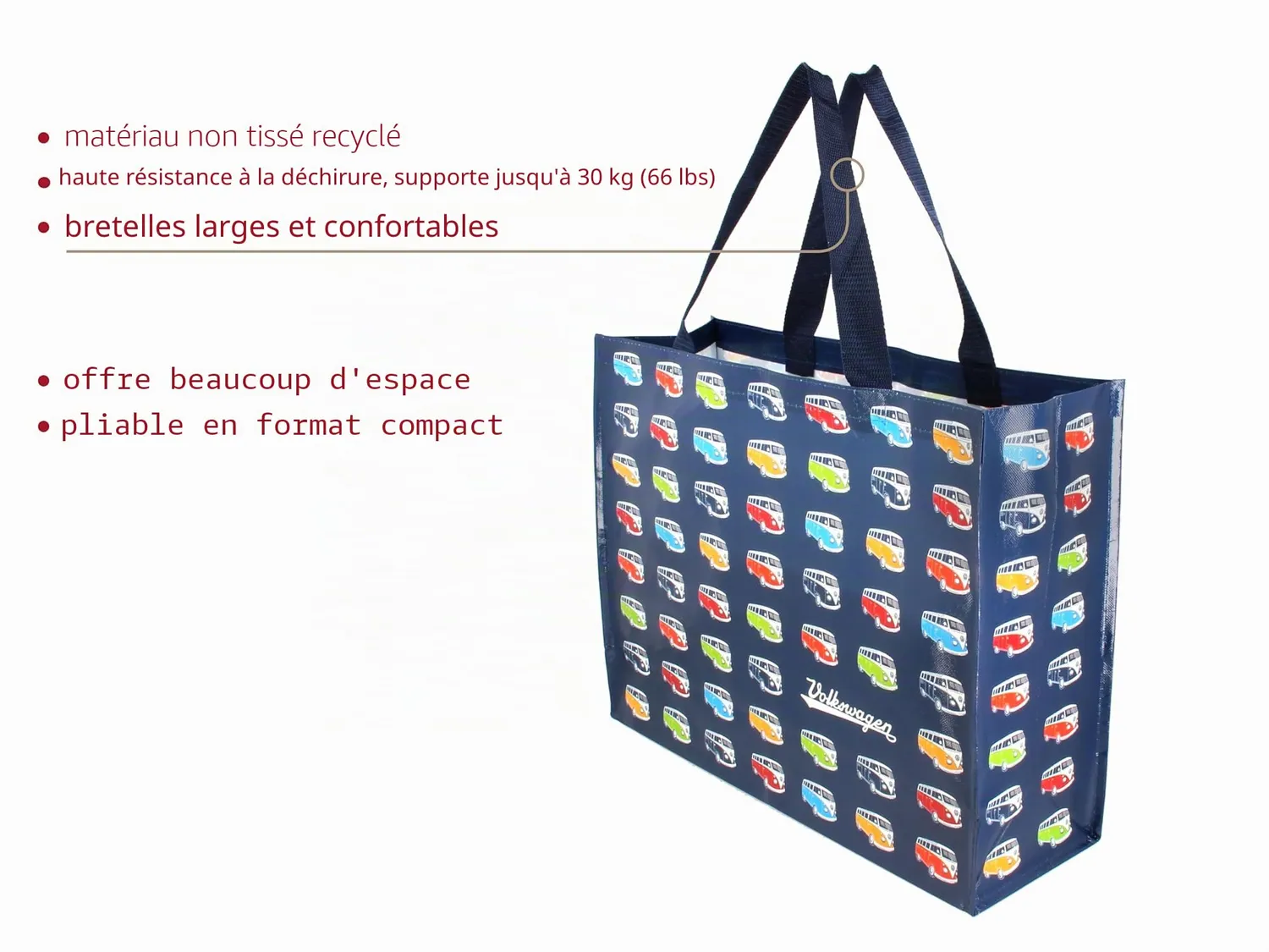 Brisa VW Collection T1 Combi sac cabas pliable