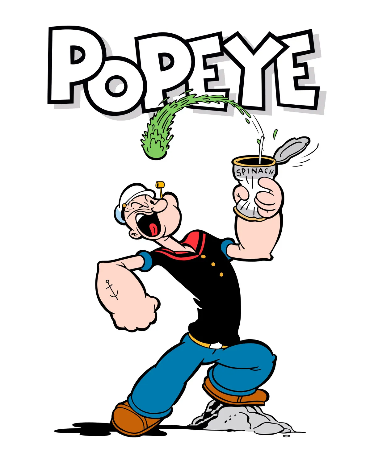 Pixgoodies Popeye le marin t-shirt coton épinards