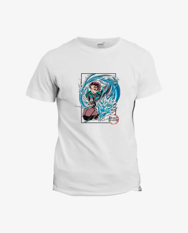 Pixgoodies T-shirt Demon Slayer Tanijiro Kamado dragon d'eau