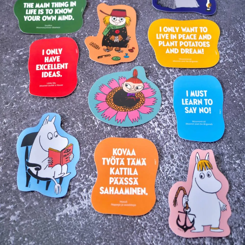 Moomintroll The Muddler sticker vinyle orange
