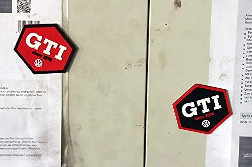 Brisa VW GTI magnets frigo lot de 2 rouge noir