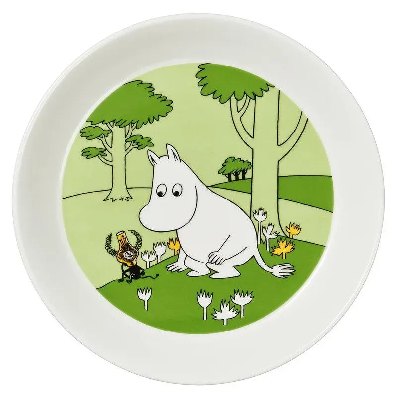 Moomintroll assiette verte 19 cm céramique