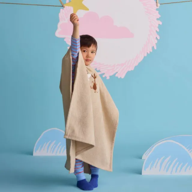 Moomintroll Space Adventure poncho de bain enfant beige