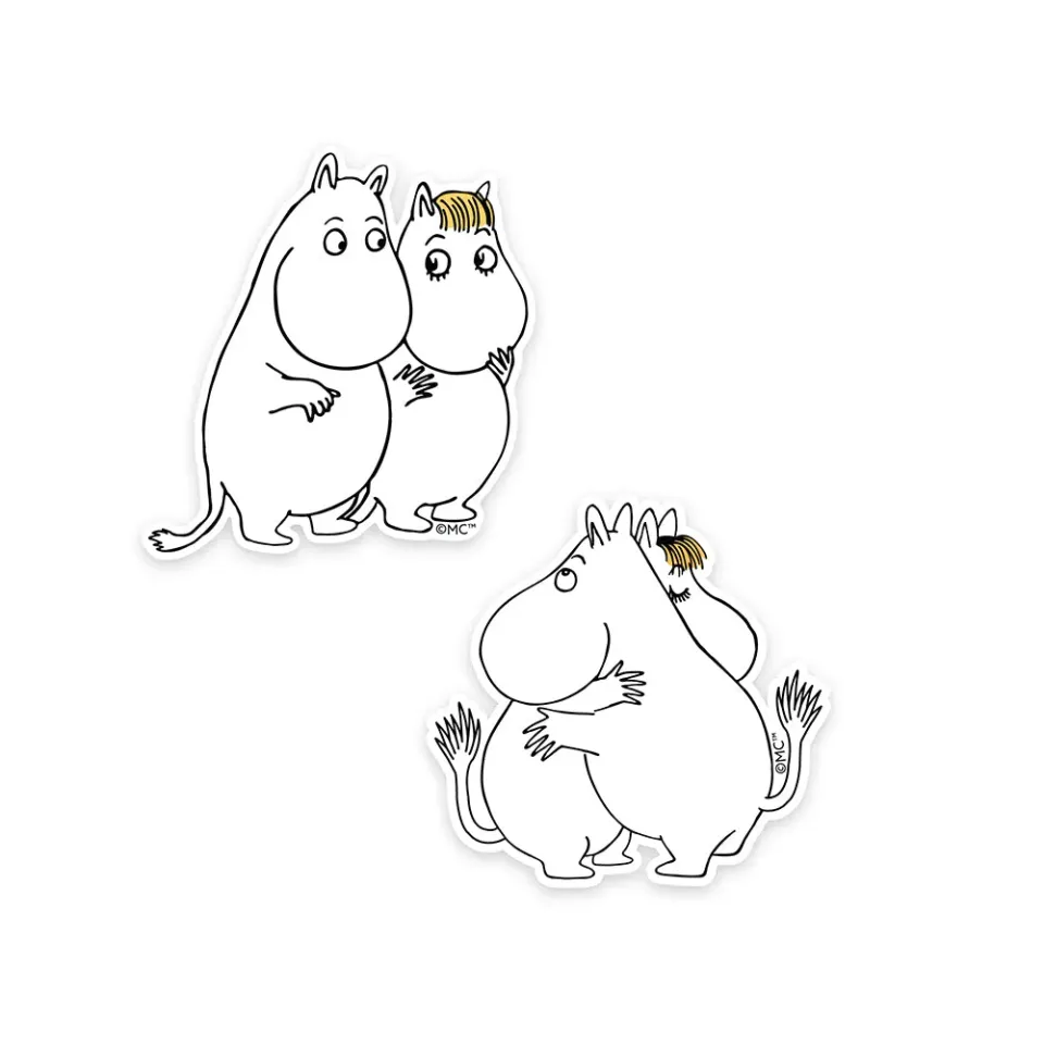 Moomintroll Love stickers autocollants XL lot de 2