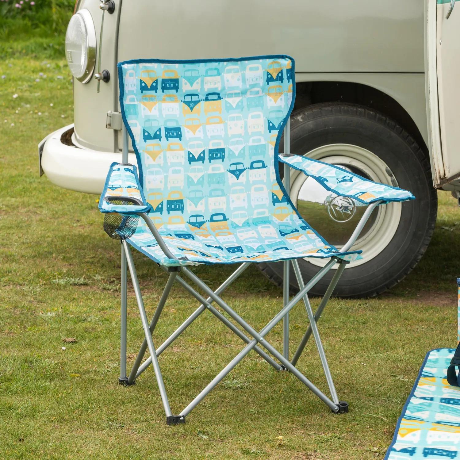 Brisa VW T1 Combi chaise camping pliable bleue