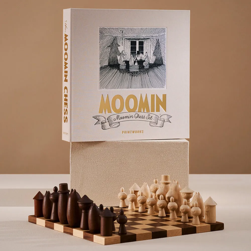 Moomintroll jeu d'échecs bois personnages vallée