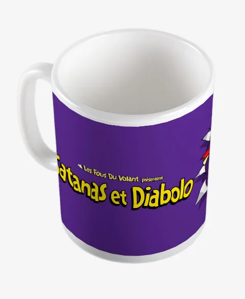 Pixgoodies Satanas et Diabolo Les Fous du volant mug céramique